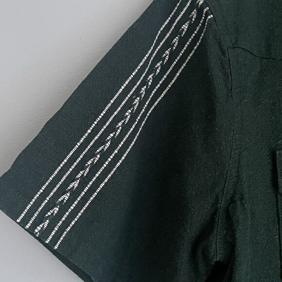 Huckberry Hand Woven Pedal Loom Graziano Gutierrez Pearl Snap Shirt Sz L Green - Picture 4 of 13